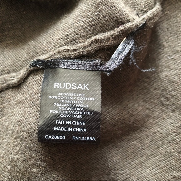Rudsak Robe Femme Camouflage Detailed Shoulder Knit Dress in Army Green Size S - Picture 10 of 14